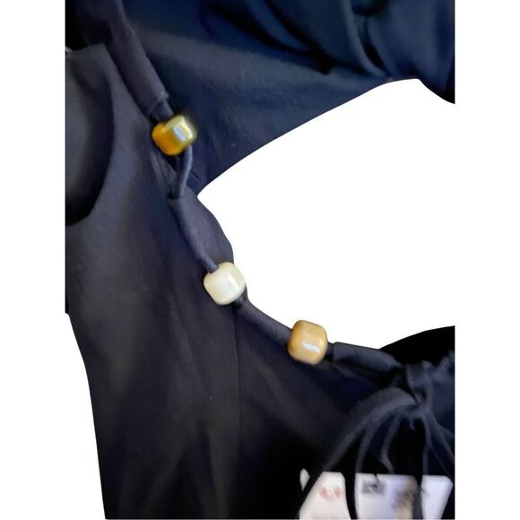 Zara, NWT women’s front tie black midi dress size small ￼ - Picture 7 of 9